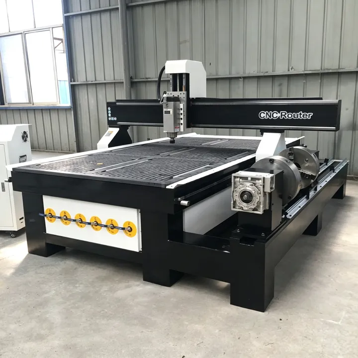 1325 1530 4th Axis CNC Router Lathe Machine /Wood Door Making CNC Router/4 Axis 3D CNC Milling Machine — image 6
