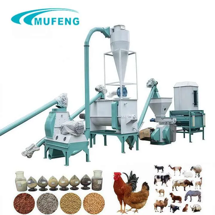 Mufeng 2-5T/H Complete Livestock Poultry Animal Feed Pellet Production Line Manufacturing Feed Mill Plant for Chicken — image 7