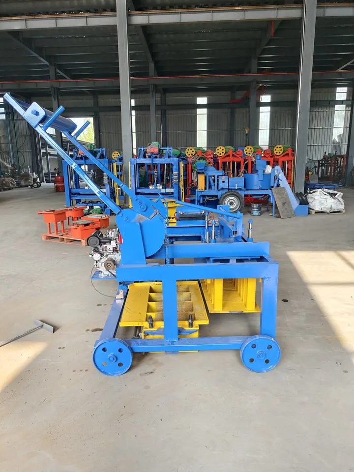 QMR4-45 Mobile Block Making Machine Brick Production Line for Cement Hollow Blocks Hydraulic Pressure Low Investment — image 4