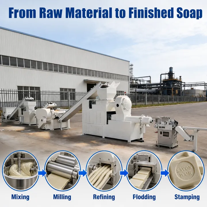Full Automatic Commercial Small Hand Soap Make Plant Line Forming Fabrique De Savon Machine for — image 7