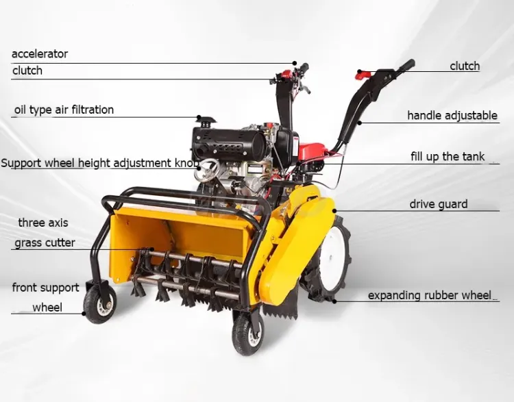 Mini Power Tiller diesel Power Weeder Rotary Mini Power Weeder Machine — image 7