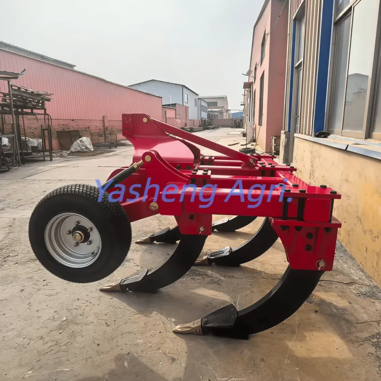 YS Heavy Duty Ripper Equipment 150-180Hp Diesel Tractor Implement 5 Tines Subsoiler Gauge Wheels Max 600mm Working Depth Model — image 2