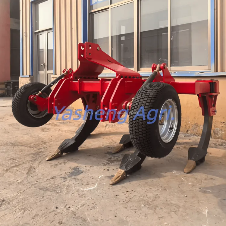 YS Heavy Duty Ripper Equipment 150-180Hp Diesel Tractor Implement 5 Tines Subsoiler Gauge Wheels Max 600mm Working Depth Model — image 3