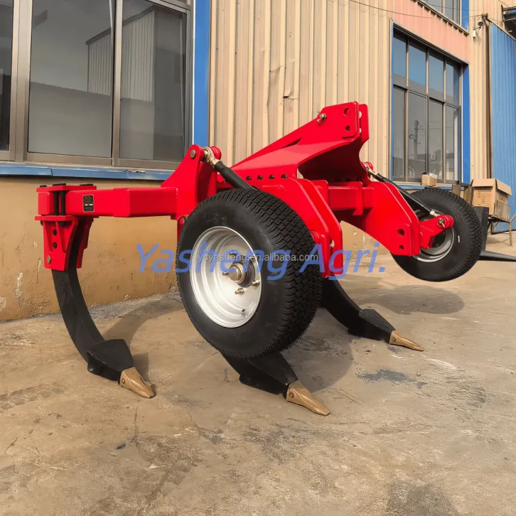 YS Heavy Duty Ripper Equipment 150-180Hp Diesel Tractor Implement 5 Tines Subsoiler Gauge Wheels Max 600mm Working Depth Model — image 6