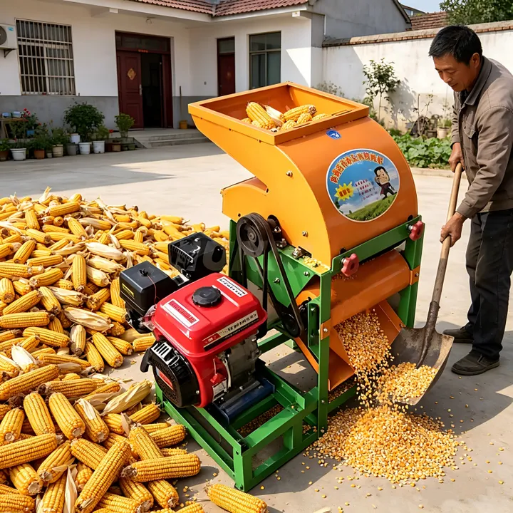 Heavy Duty Corn Thresher Gasoline Powered Maize Sheller for Continuous Farm Processing Work — image 7
