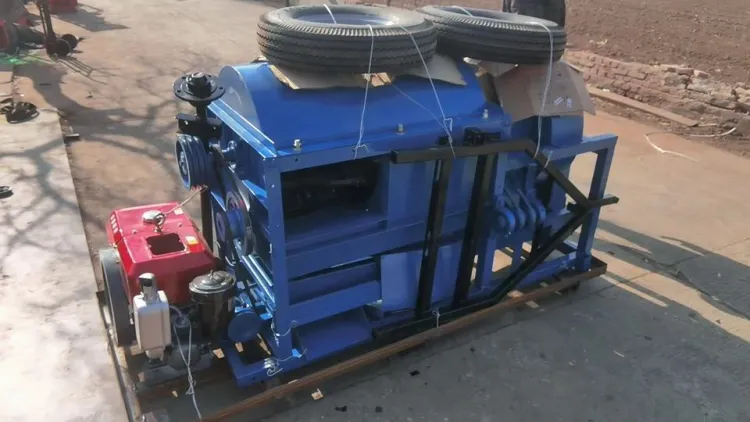 Sanfagri Portable Sorghum Thresher 12HP Diesel Engine 800kg/h Capacity Steel Construction High 1 Year Warranty Small Farm — image 6