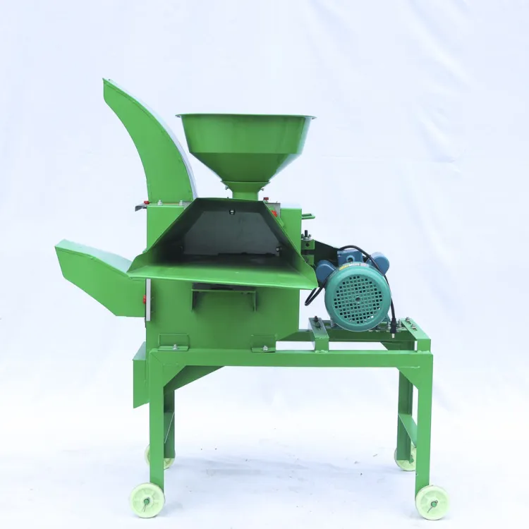 Field Use Self-Powered Triple Purpose Fodder Machine Anti-Block Multi Inlet Grass Root Crop Wheeled Processing Device — image 1