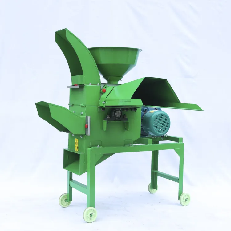 Field Use Self-Powered Triple Purpose Fodder Machine Anti-Block Multi Inlet Grass Root Crop Wheeled Processing Device — image 2