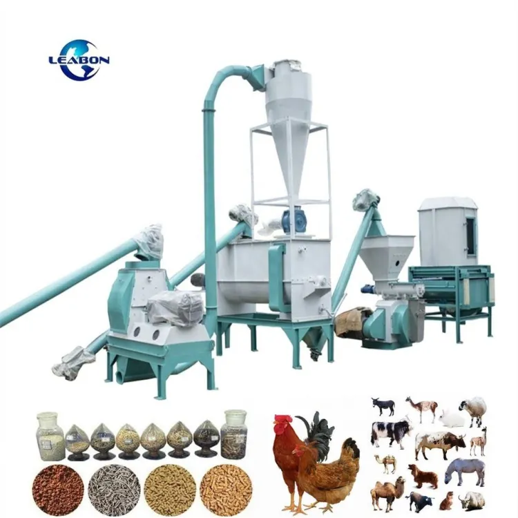 CE France Popular Farm 5T/H Full Automatic Poultry Chicken Feed Pellet Production Line Animal Feed Pellet Making Machine — image 1