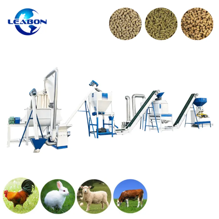 CE France Popular Farm 5T/H Full Automatic Poultry Chicken Feed Pellet Production Line Animal Feed Pellet Making Machine — image 2