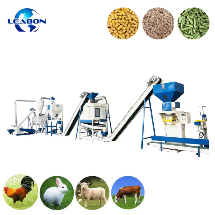 CE France Popular Farm 5T/H Full Automatic Poultry Chicken Feed Pellet Production Line Animal Feed Pellet Making Machine — image 3