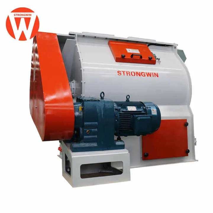 Strongwin Double Shaft Stainless Steel Paddle Mixer Poultry Feed Mixer Machine High 500kg/h Capacity 380V Three Phase — image 7