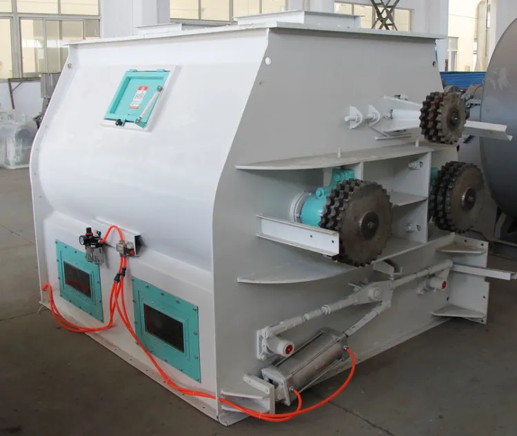 1000-6000 Kg/h Double Shaft Paddle Mixer Cattle Farm Animal Feed Mixer for South Africa — image 6