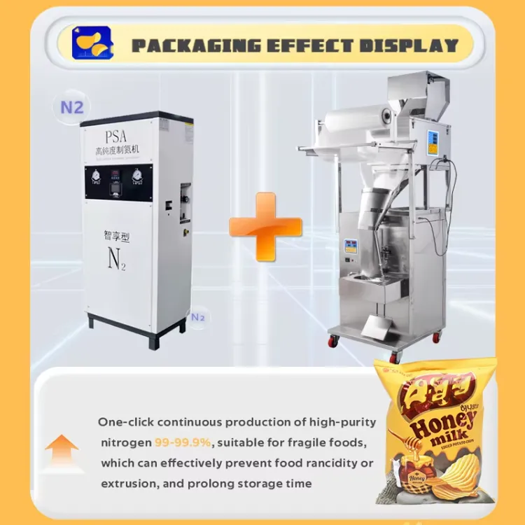 Fully Automatic Vertical Potato Chips Packaging Machine With Nitrogen Banana Chips Plantain Chips Filling Packing Machine — image 6