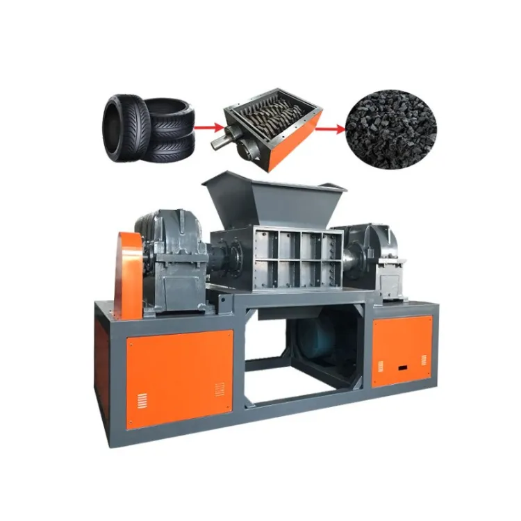Tire Shredder Machine Rubber Crusher Tyre Recycling Production Line — image 1