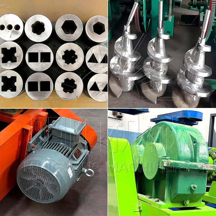 Lower Automatic Charcoal Briquette Extruding Machine Production Line 1-3t/h 11kw Round/Square/Hexagon Briquette — image 3
