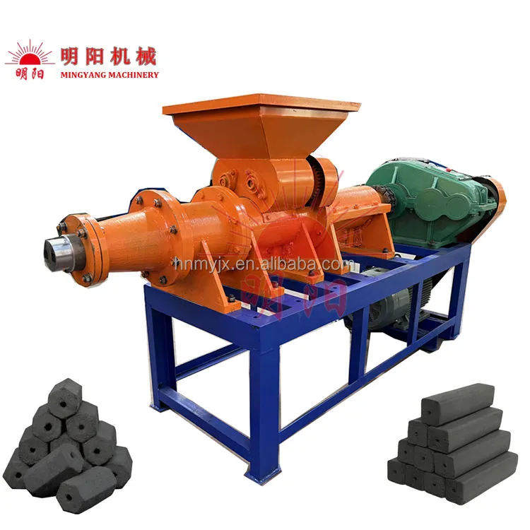 Lower Automatic Charcoal Briquette Extruding Machine Production Line 1-3t/h 11kw Round/Square/Hexagon Briquette — image 5