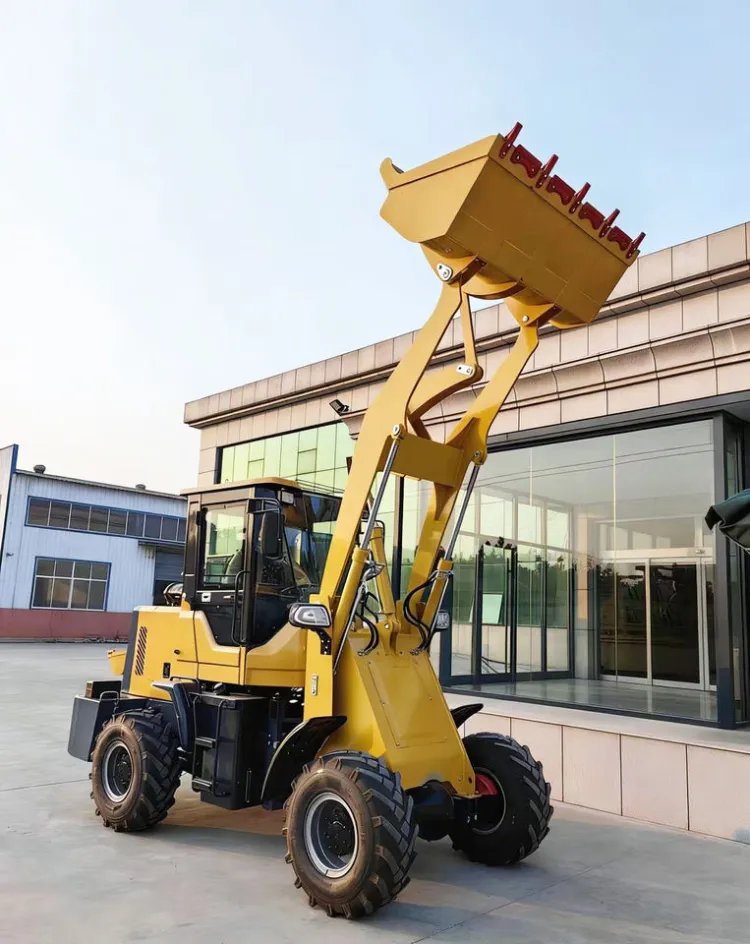 Small Wheel Loader 1000kg 1 Ton Farm Agricultural Garden Mini Loader with Hay Fork Auger for Cattle Livestock Feeding Barn — image 4