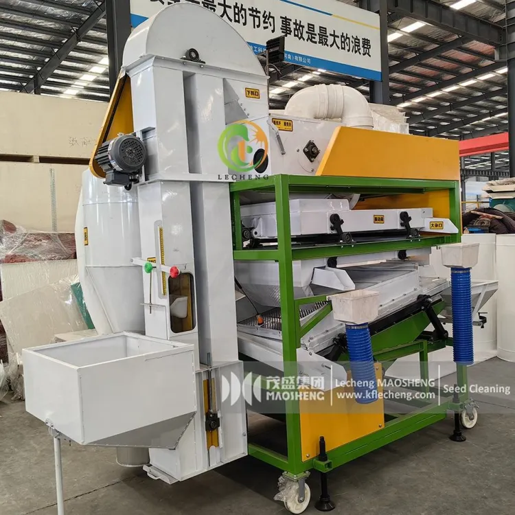 750kg/h,1500kg/h,3000kg/h Combine Seed Cleaner Wheat Cleaning Machine Vibro Cleaner&Gravity Separator for Paddy — image 2