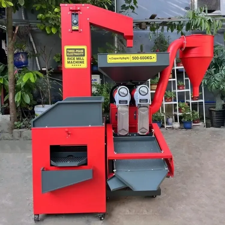 Grain Combined Paddy Rice Cleaner and De-Stoner 11HP Diesel Rice Mill 11HP Portable Paddy Polisher Destoner Machine for Farm Use — image 6