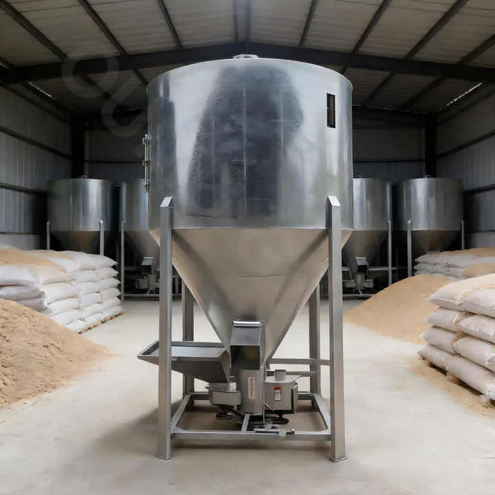 Grain Feed Crusher Mixer Feed Mill Grinding Mixer 5 Tonne Vertical Animal Feeding Mixer for Chicken Pig Food — image 7