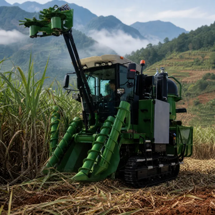 Customized 3.2m³ Hopper End Dump After Lifting Sugarcane Combine Harvester for Mauritius Reunion with No Trailer Needed — image 2