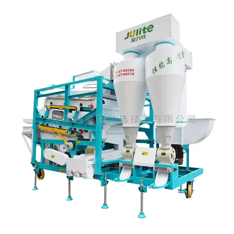 High Capacity 40t/h Dust 99% Grain Cleaning Corn Wheat Sorghum Seed Destoner Cleaning Machine — image 2