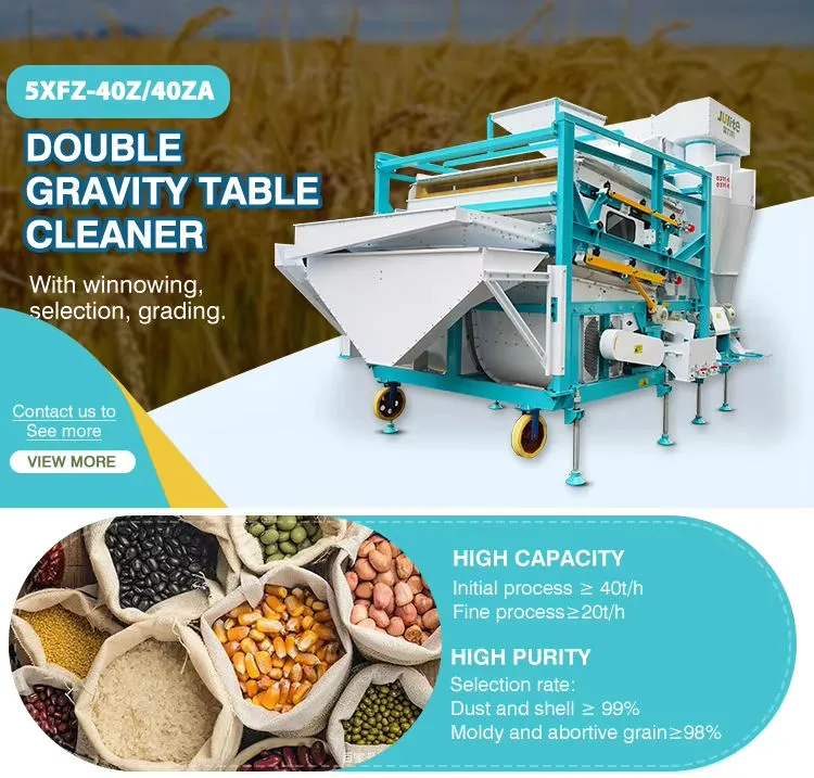 High Capacity 40t/h Dust 99% Grain Cleaning Corn Wheat Sorghum Seed Destoner Cleaning Machine — image 6