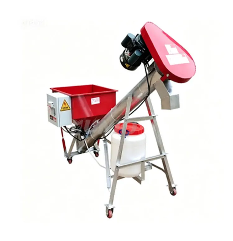 Mobile Auger Seed Coating Machine 3KW Electric Grain Seed Treater With Liquid Mixing Barrel — image 2