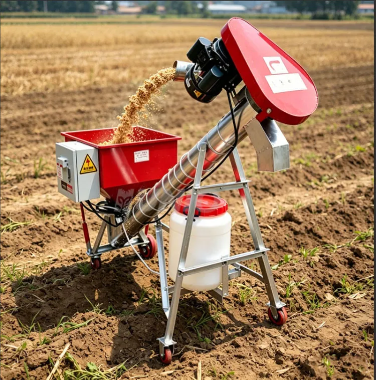 Mobile Auger Seed Coating Machine 3KW Electric Grain Seed Treater With Liquid Mixing Barrel — image 3