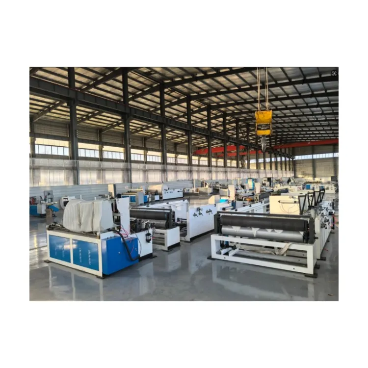 Automatic Tissue Paper Making Machine Toilet Paper Roll Making Machine Complete Set Production Line — image 1