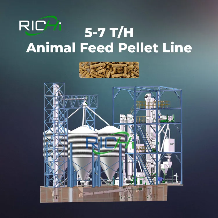 Cost Benefit Full Automatic 5-7 T/H Animal Poultry Chicken Livestock Dairy Cattle Feed Processing Plant for — image 1