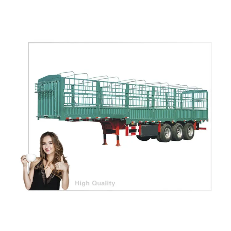 3 Axle Fence Sheep Livestock Cargo Animal Transport Semi Truck Trailer Livestock Cargo Trailer Product — image 1