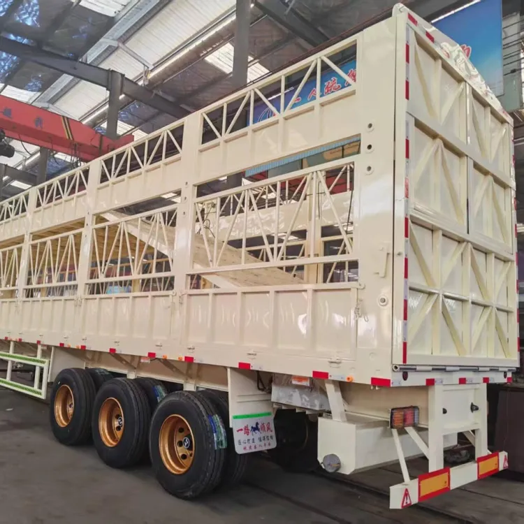 Ranch Livestock Trailer 50 Ton Cattle Stock Hauler 3 Axle Animal Hauling Semi Multi Level Steel Body 28 Ton Landing Gear — image 4