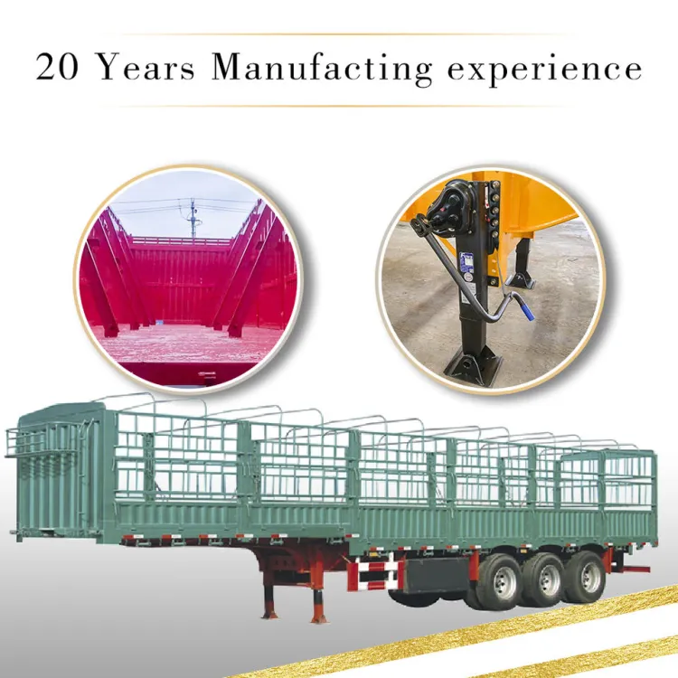 3 Axle Fence Sheep Livestock Cargo Animal Transport Semi Truck Trailer Livestock Cargo Trailer Product — image 4