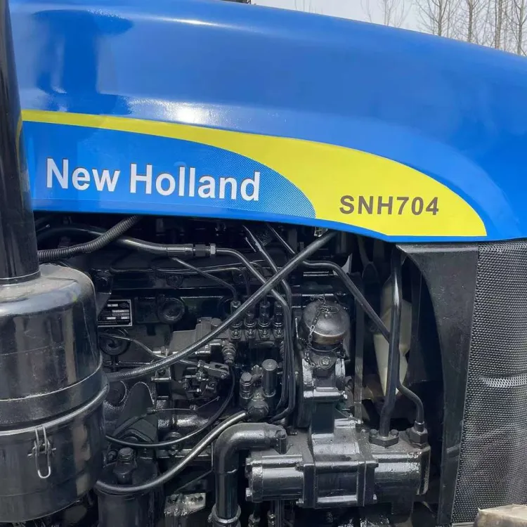 Second Used Holland 70hp Snh704 4wd Agriculture Tractor Available With Accessories — image 6