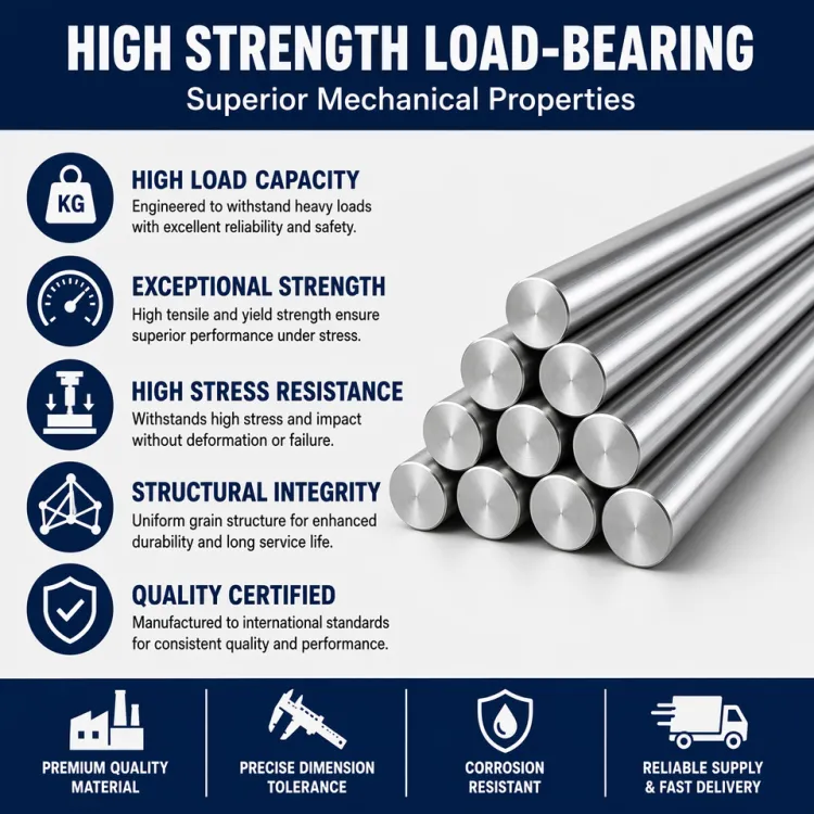 Aisi Ss Round Bar 1.4034 409 410 416 420 440c Bright Alloy Stainless Steel Rod Bar — image 1