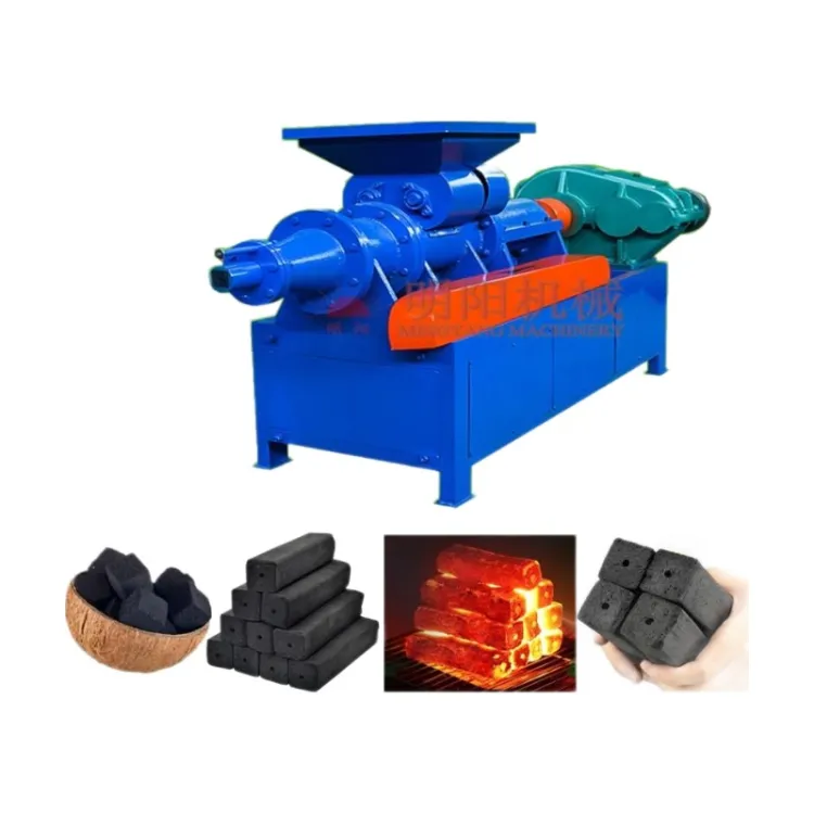 Large Discount Charcoal/Coal Briquette Press Machine Charcoal Briquette Engine Pump Hollow Block Making Machine — image 1