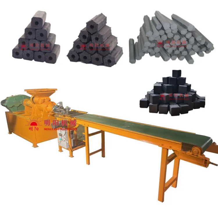 Large Discount Charcoal/Coal Briquette Press Machine Charcoal Briquette Engine Pump Hollow Block Making Machine — image 3