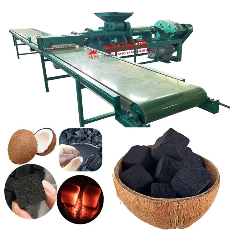 Large Discount Charcoal/Coal Briquette Press Machine Charcoal Briquette Engine Pump Hollow Block Making Machine — image 6