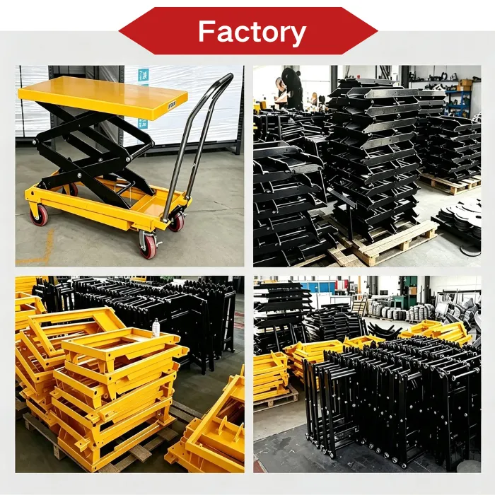 200KG Manual Hydraulic Scissor Lift Platform Trolley 1.26M Lifting Height 4 Wheels Brake Warehouse Material Handling — image 7