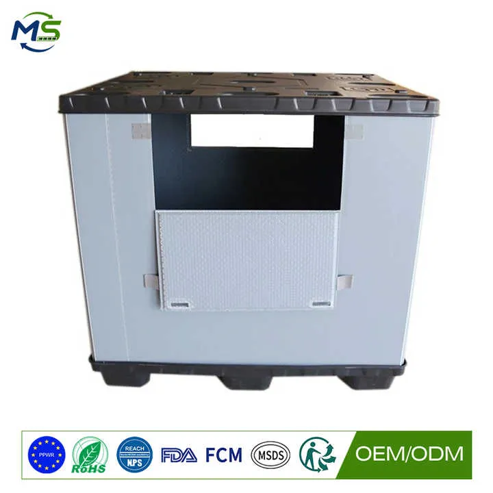 Reusable PP Honeycomb Pallet Box Powder Coated Foldable Heavy Duty Plastic Container for Industrial Warehouse Storage — image 7