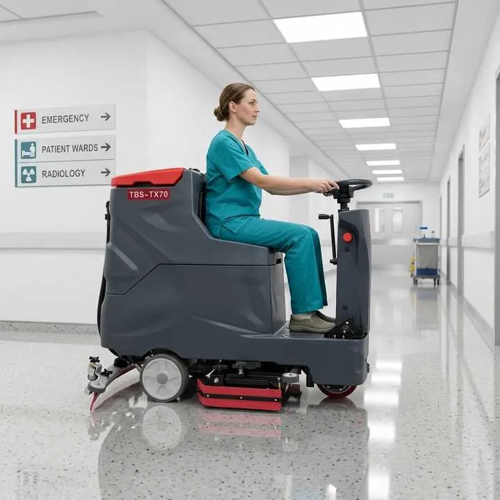 Battery Ride on Floor Sweeper Machine Road Sweeper for — image 7