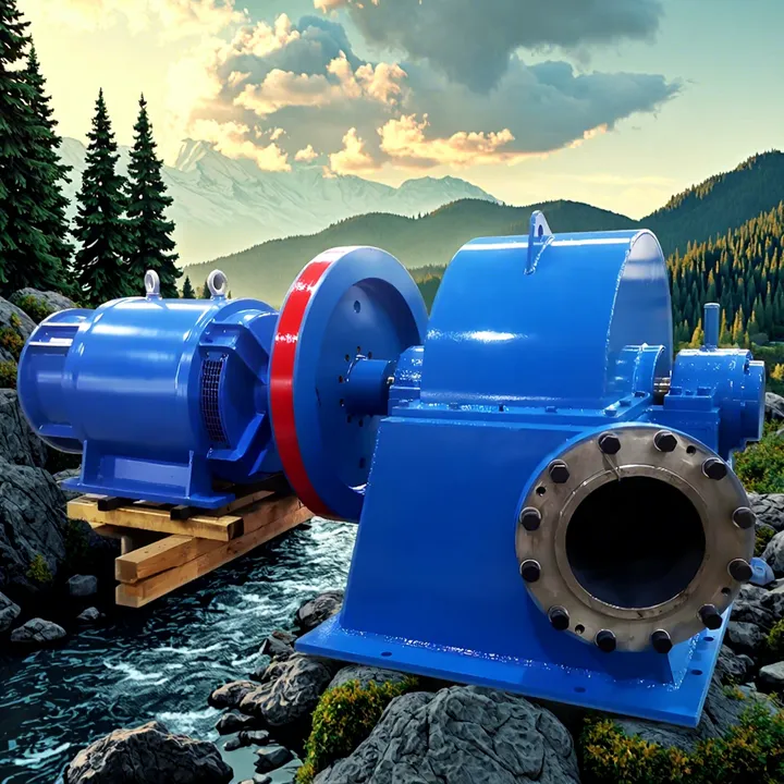 Forster Turgo Turbine Hydro Generator 30kW Small Hydropower System High Efficiency Micro Hydro Power 380V/220V Stainless Steel — image 6