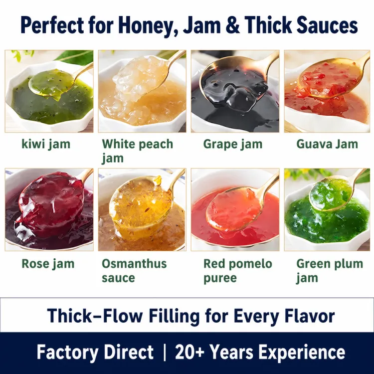 Juice Production Line/Apple Juice/Mango Juice Plastic Glass Bottle Piston Honey Jam Filling Production Machine Line — image 3