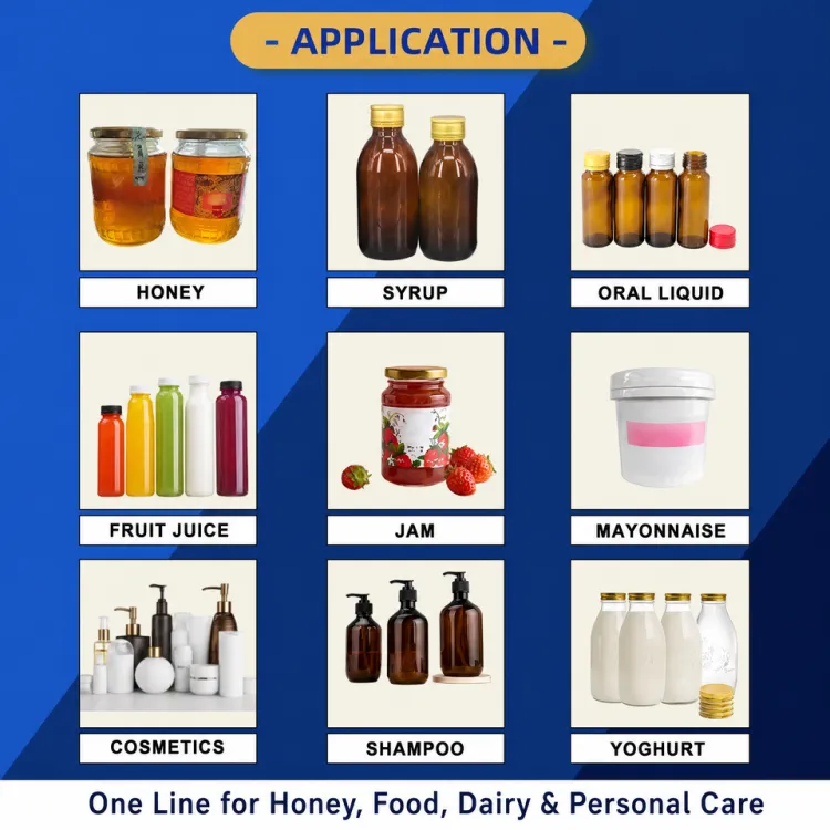 Juice Production Line/Apple Juice/Mango Juice Plastic Glass Bottle Piston Honey Jam Filling Production Machine Line — image 4