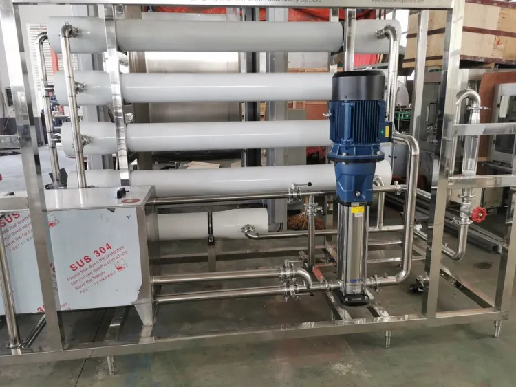 Reverse Osmosis Treatment Machine Production Line with PLC Pump Motor & Engine for Pure Drinking Water 1000L/Hour 5kW 380V — image 3