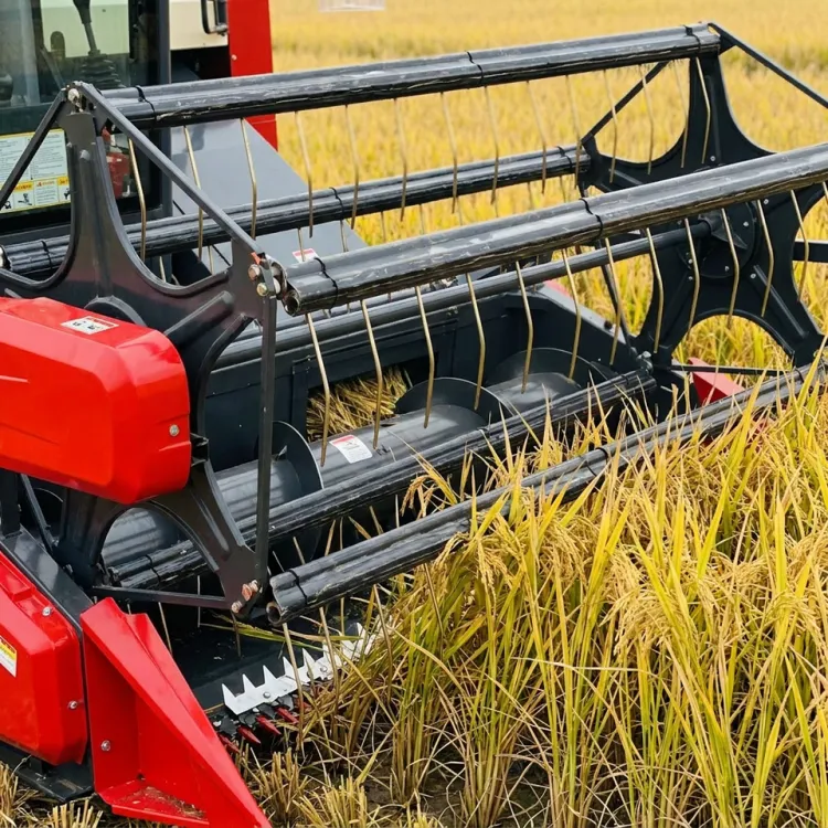 Wishope High Productivity Grain Harvester 5670*2560*2950mm Rubber Crawler Rice Full-Feed Harvesters with Cab — image 3