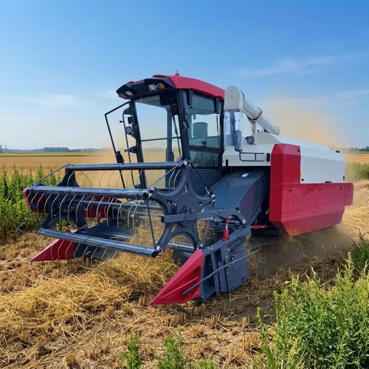 Wishope High Productivity Grain Harvester 5670*2560*2950mm Rubber Crawler Rice Full-Feed Harvesters with Cab — image 6