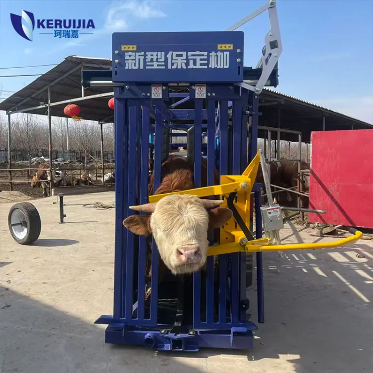 Portable Cattle Crush Heavy Duty Veterinary Restraint Tool for Livestock Farm Cattle Management — image 3